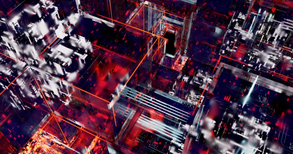 abstract blockchain network visualization