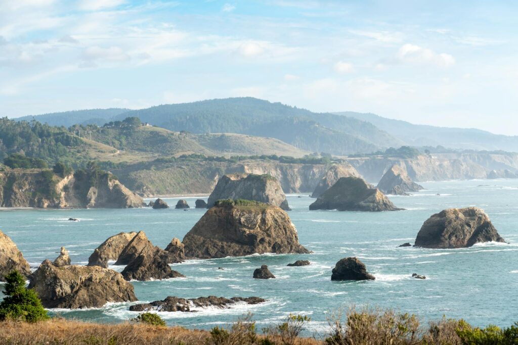 California coast sunset clock