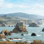 California coast sunset clock