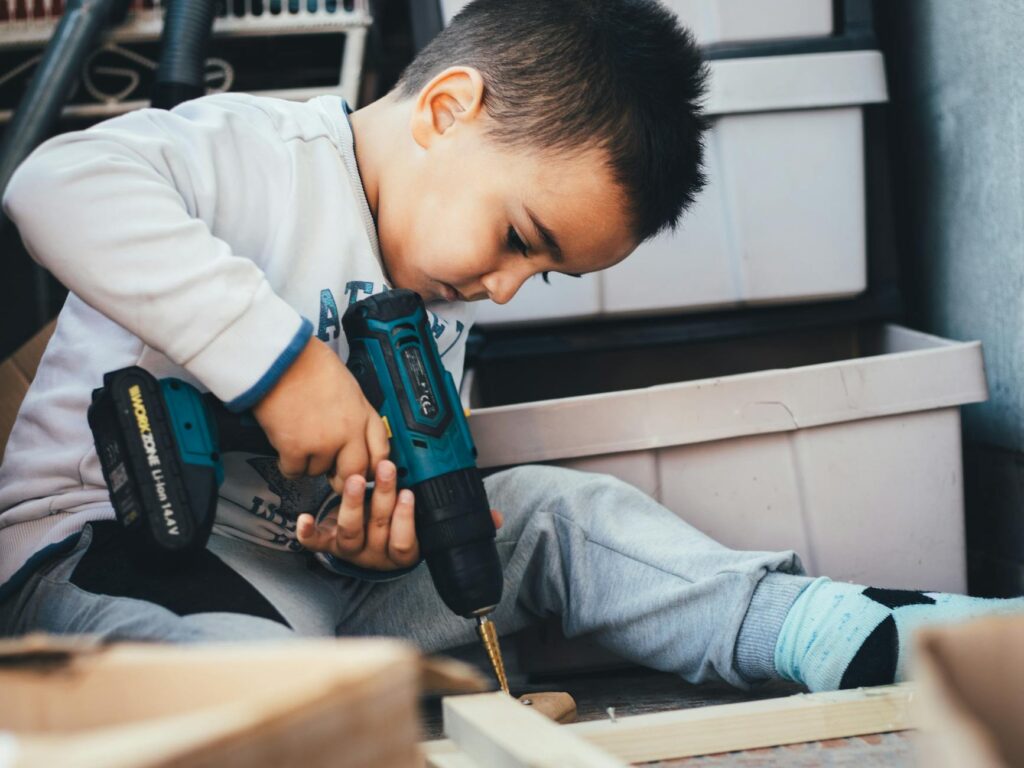 child doing homework