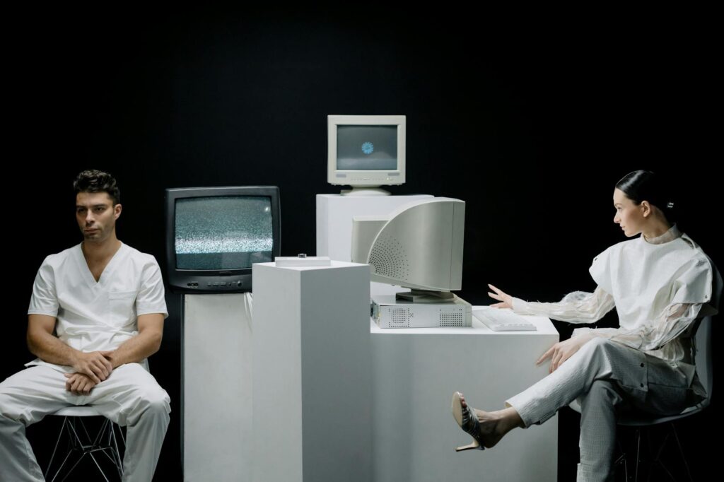 futuristic computer dashboard interface