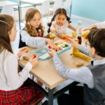 kids eating school lunch cafeteria