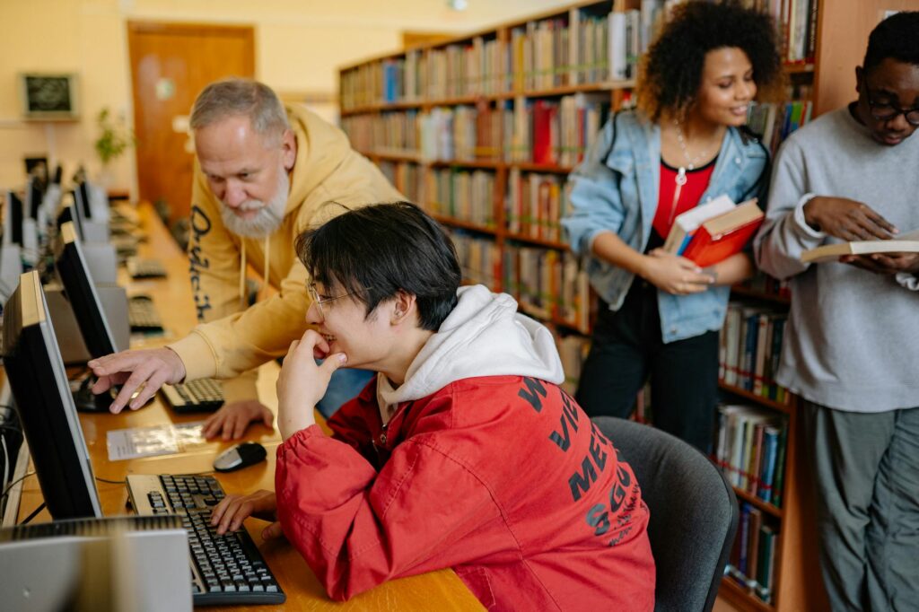 student accessing files cloud