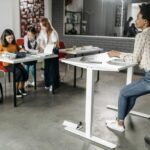 student desk flexible monitor