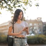 student using laptop for research