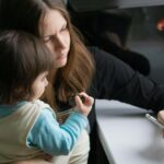 parent using school portal on laptop