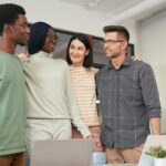 diverse group of people in modern office