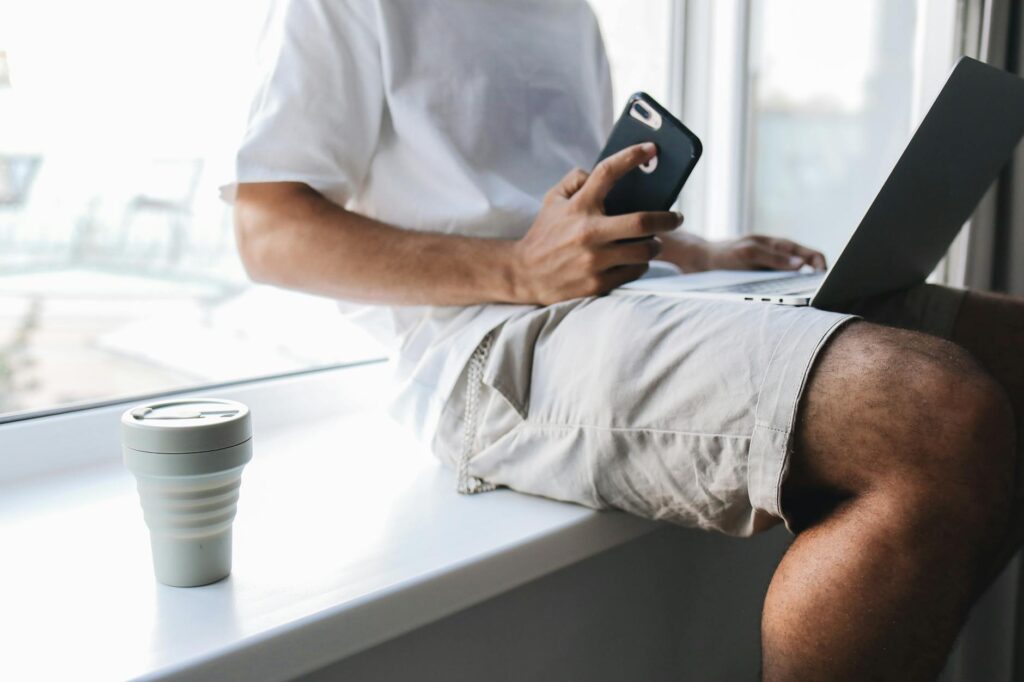 person using new technology easily